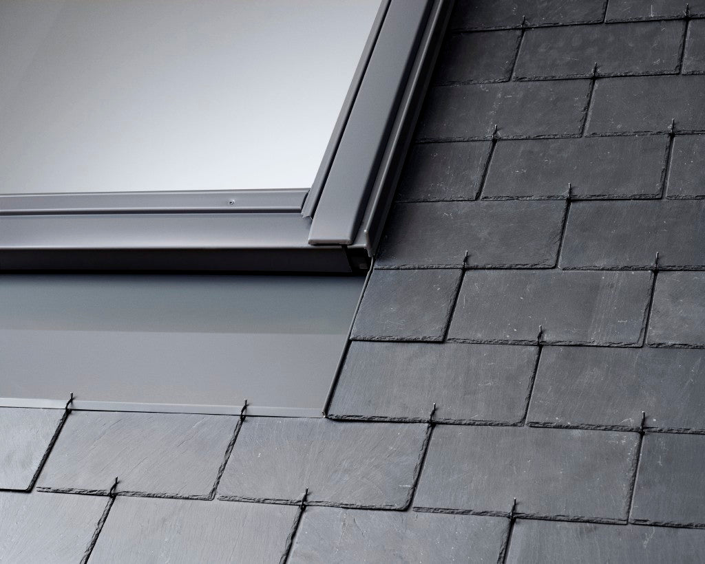 Velux Eindeckrahmen EL S0001 Schiefer Schichtstück, Alu, grau, inkl. Anschlussschürze BFX